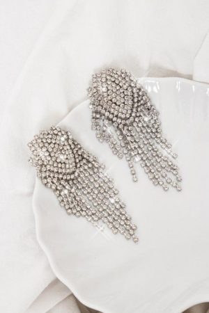 Hello Molly Womens Jewellery | Gatsby Earrings Silver